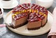 No bake Cold chocolate cheesecake with cherry jelly